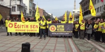 Fatma Nur Çelik’in öğrencisi tarafından öldürülmesi… Eğitim Sen üyelerinden Edirne’de protesto