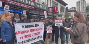 Arhavi’de ABD ve İsrail’in saldırıları protesto edildi