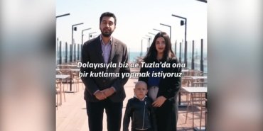 Tuzla Belediyesi’nden kanseri yenen Almira için balonlu kutlama